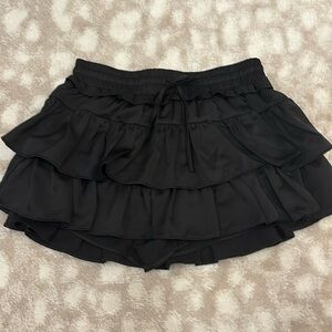 Black mini skirt